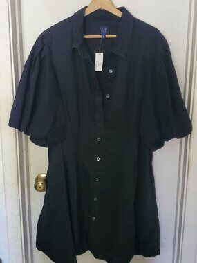 Gap Bubble Mini Shirt Dress Women's Size XL